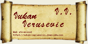 Vukan Verušević vizit kartica